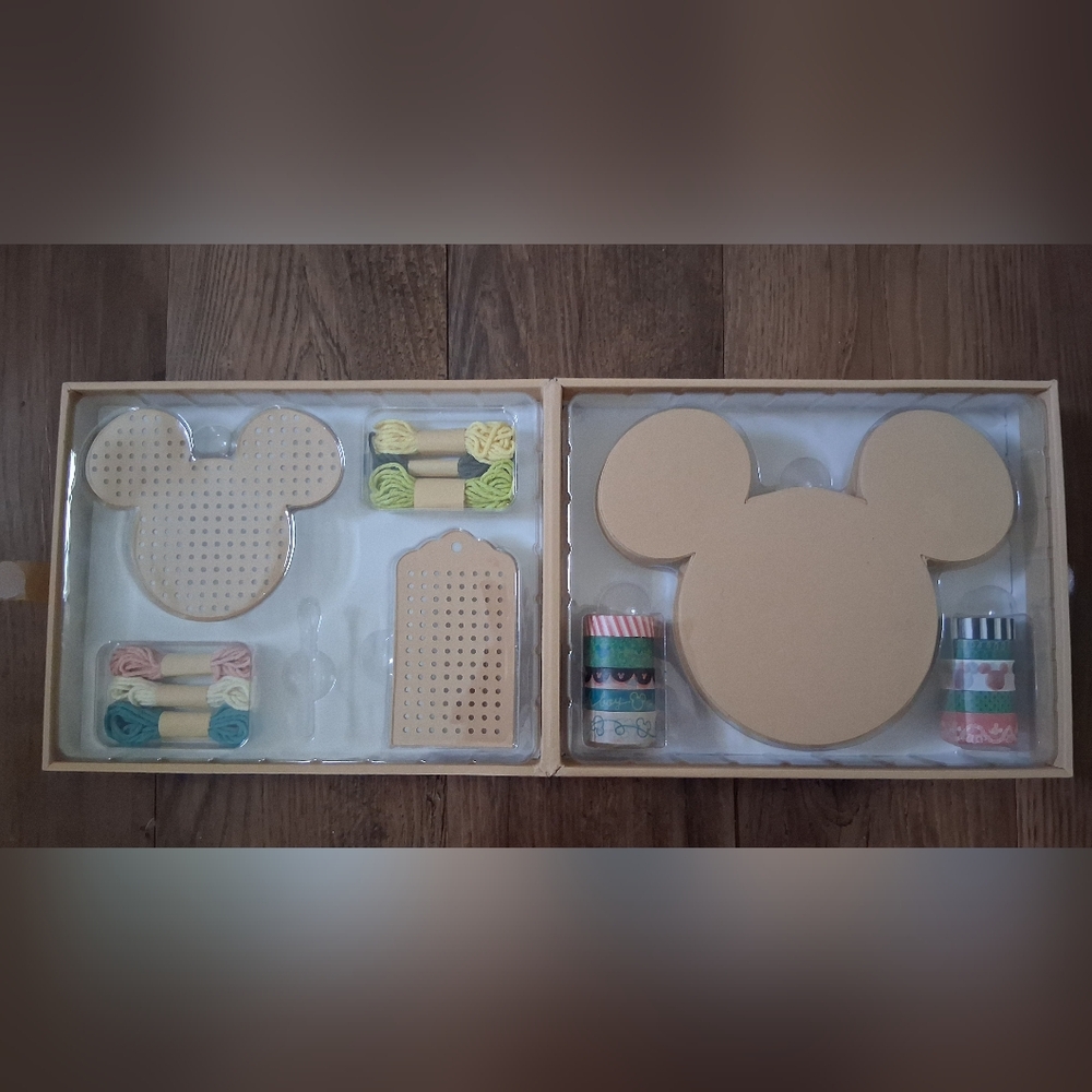 DIY Mickey Mouse Embroidery Kit - Beige and Pastel